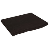 Bathroom Countertop Dark Brown 60x60x cm Treated Solid Wood 3156207