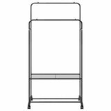 Clothes Rack with Shelf with Wheel Black 80 x 53 x 156 cm 42021356