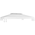 ZNTS 2-Tier Gazebo Top Cover 310 g/m² 4x3 m White 312077