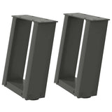 Coffee Table Legs U-Shaped 2 pcs Anthracite 30x cm Steel 4012738