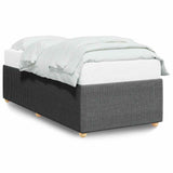 Bed Frame without Mattress Dark Grey 90x190 cm Single Fabric 3284901
