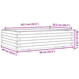 Garden Planter Wax Brown 90x60x26.5 cm Solid Wood Pine 847345