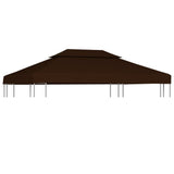 2-Tier Gazebo Top Cover 310 g/m 4x3 m Brown 46617