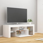 TV Cabinet with LED Lights White 120x35x40 cm 804346