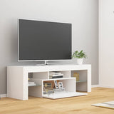 TV Cabinet with LED Lights White 120x35x40 cm 804346