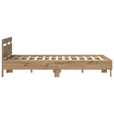 Bed Frame Artisan Oak 120 x 200 cm Engineered Wood 3417314