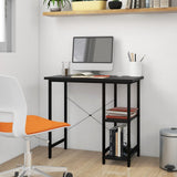 Computer Desk Black 80x40x72 cm MDF and Metal 20554