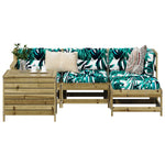 ZNTS 5 Piece Garden Sofa Set Impregnated Wood Pine 3250503