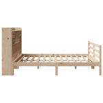 ZNTS Bookcase Bed without Mattress 200x200 cm Solid Wood Pine 3321946