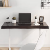Table Top Dark Brown 100x50x cm Treated Solid Wood Live Edge 364018