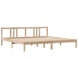 Bed Frame without Mattress 200x200 cm Solid Wood Pine 3301644