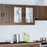Kitchen Wall Cabinet with Glass Door Porto Brown Oak 854094