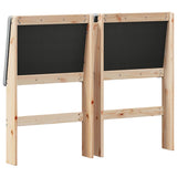 Upholstered Headboard Light Grey 135 cm Solid Pine Wood 879289