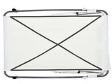 Double Sun Lounger with Adjustable Detachable Canopy, Portable Garden Daybed for 2 with Wheels, T3398P320128