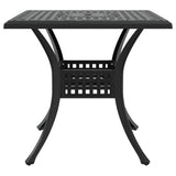 Garden Table Set 5 pcs Black Cast Aluminium 3334729