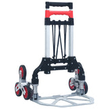 146445 Foldable Stair Transport Trolley 70 kg Aluminium Silver