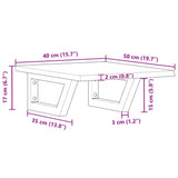 Basin Shelf Wall Mounted Steel and Solid Wood Oak 3302554