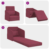 Sofa Bed Wine Red 65 x 80 x 83 cm Fabric 4106640