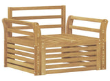 Outdoor Sofa Set Solid Acacia Wood White 3439096