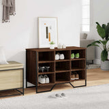 Shoe Cabinet Brown Oak 90x38x61.5 cm Engineered Wood 848648