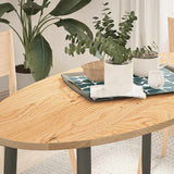 Table Top 120x60x2 cm Solid Wood Oak Oval 4009039
