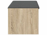 Hall Bench with Cushion with Shelf Sonoma Oak 103 x 38 x 45 cm 891586