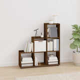 Staircase Bookcase Smoked Oak 107 cm Engineered Wood 342606