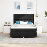 Box Spring Bed with Headboard Black 140 x 190 cm Fabric 3339695
