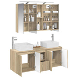 Bathroom Cabinet Set 4 pcs Sonoma Oak Engineered Wood 3406377