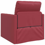 Floor Sofa Bed Wine red 74 x 77 x 81 cm Faux leather 4106633