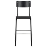 ZNTS Bar Chairs 4 pcs Black Solid Plywood Steel 3054566