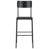 Bar Chairs 6 pcs Black Solid Plywood Steel 3054567
