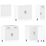 11 Piece Kitchen Cabinet Set Kalmar White Engineered Wood 3314911