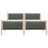 Bed Frame with Headboard Dark Grey 200 x 200 cm Fabric 3394244