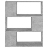 Book Cabinet Room Divider Concrete Grey 80x24x94 cm Engineered Wood 809129