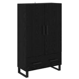 Highboard Black Oak 69.5 x 30 x 115 cm Engineered Wood 882498