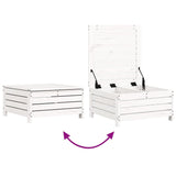 ZNTS 5 Piece Garden Sofa Set White Solid Wood Pine 3250853