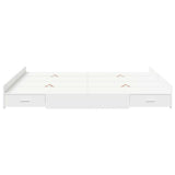 Storage Bed Frame White 180 x 200 cm Engineered Wood 3335269