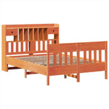 Bed Frame without Mattress Wax Brown 140x200 cm Solid Wood Pine 3323262
