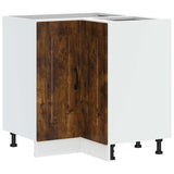 Kitchen Corner Base Cabinet Kalmar Smoked Oak Engineered Wood 853512