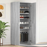 Shoe Cabinet with Door Grey 80 x 39 x 180 cm Engineered wood 3333871