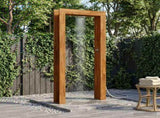 Outdoor Shower 226 cm Solid Acacia Wood and Stainless Steel 903112