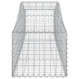 Arched Gabion Baskets 3 pcs 200x50x40/60 cm Galvanised Iron 3145578