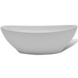 Ceramic Basin 40x33 cm Oval White 275396