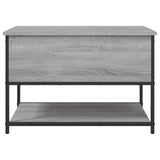 Storage Bench Grey Sonoma 70x42.5x47 cm Engineered Wood 839021