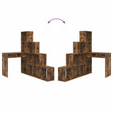 Corner Desk Smoked Oak 101.5 x 149.5 x 149.5 cm Engineered Wood 3337245