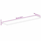 Table Top 180x40x2.5 cm Rectangular Solid Wood Acacia 370913