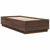 Bed Frame without Mattress Brown Oak 100x200 cm 3209722