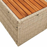 Garden Sofa Beige 184 x 62 x 85cm Poly Rattan 42006816