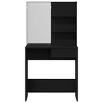 ZNTS Black Oak Dressing Table with Mirror - 74.5 x 40 x 141 cm 862782